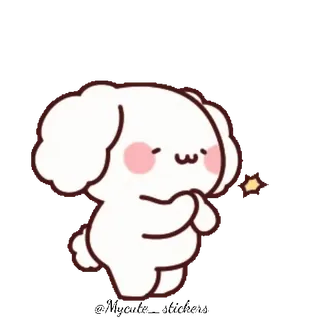 🐶 cute, kawaii, animal, dog, cartoon whatsapp sticker