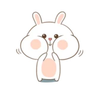😢 rabbit, bunny, cute, animal, sticker whatsapp sticker