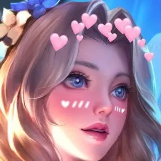 💕 sticker, mignon, coeurs, anime, fille, kawaii telegram sticker
