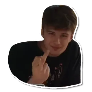🖕 средний палец, оскорбительный, жест telegram sticker