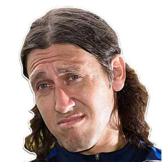 😕 hombre, pelo largo, retrato, expresión, cara whatsapp sticker