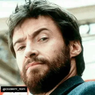 🤨 Hugh Jackman @CELEBRITY_TEXTI selebriti, aktor, hugh jackman, potret, pria telegram sticker