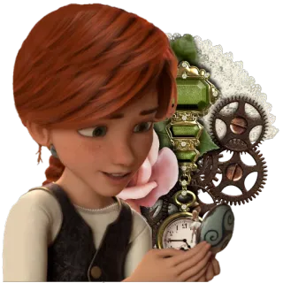 😍 Félicie Ballerina Animazione, Ballerina, Personaggio, Capelli rossi, Steampunk whatsapp sticker
