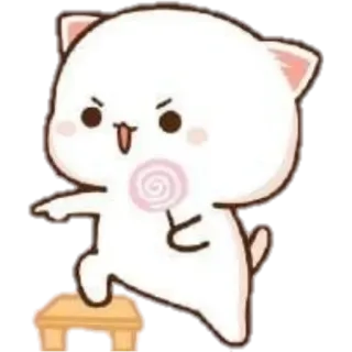🤨 แมว, การ์ตูน, น่ารัก, สัตว์, สติกเกอร์ telegram sticker
