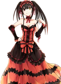 😏 Kurumi Tokisaki Date A Live Anime, Garota, Vestido, Date a Live, Kurumi telegram sticker