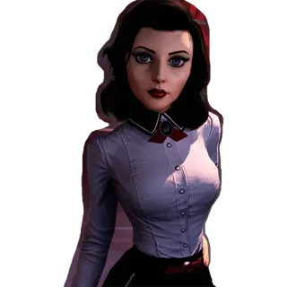 🙃 Elizabeth Bioshock Infinite Видеоигра, Персонаж, Женщина, Элизабет, Bioshock, Bioshock Infinite telegram sticker