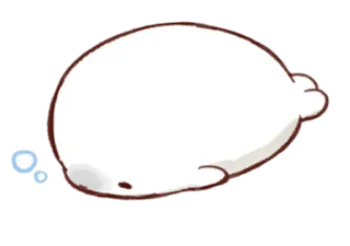 😪 foca, animal, fofo, dormindo, kawaii telegram sticker