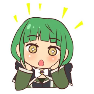 😮 Animé, Chibi, Mignon, Choqué, Kawaii, Dessin animé, Sticker, Personnage whatsapp sticker