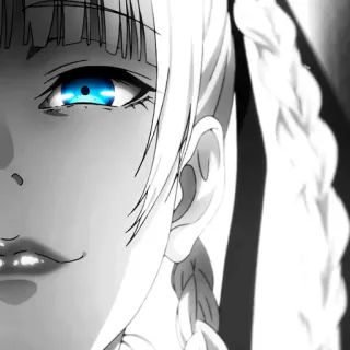💙 Anime, Manga, Ragazza, occhi azzurri, Arte, Illustrazione telegram sticker