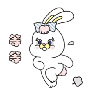 ✋ kelinci, kartun, lucu, binatang, karakter, ilustrasi telegram sticker