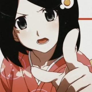 🧿 Anime, Mädchen, Cartoon, Charakter, Zeigen, Kimono telegram sticker