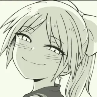 😊 动漫, 漫画, 女孩, 得意, 微笑 telegram sticker