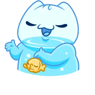 😏 만화, 동물, 물고기, 애완 동물 telegram sticker