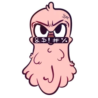 🤬 &$!#% Desenho animado, Personagem, Bravo, Censurado, Símbolo, Palavrão, Expressão, Sticker telegram sticker