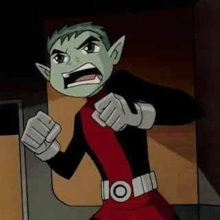 🐍 Beast Boy Teen Titans Cartone animato, Supereroe, Verde, Teen Titans, Beast Boy telegram sticker