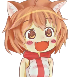 😺 anime, catgirl, cute, manga, kawaii telegram sticker