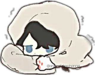 😱 @ cutiestickerchannel mignon, autocollant, animé, dessin animé, personnage telegram sticker