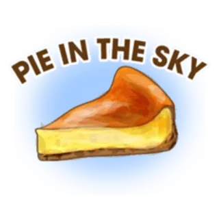 🍰 PIE IN THE SKY torta, dolce, cibo, cielo, blu, torta, dolce whatsapp sticker