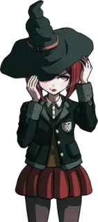 🪄 Himiko Yumeno Danganronpa anime, game, witch, cute, girl, magic telegram sticker