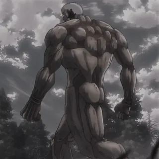 🥇 Armored Titan Attack on Titan Anime, Titan, Monster, Aanval, Pantser, Krijger telegram sticker