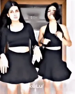 🦋 kulu femmes, danse, tenues noires, jupes, filles whatsapp sticker