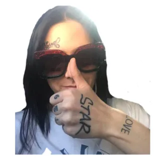 👍 STAR
LOVE person, tattoo, sunglasses, woman, hand, text whatsapp sticker