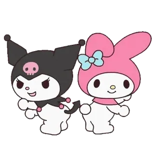 😊 Kuromi kuromi, anime, kawaii, pegatina, lindo, dibujos animados, personaje telegram sticker