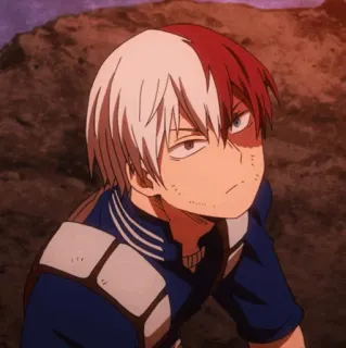🥢 Shoto Todoroki My Hero Academia Anime, Manga, My Hero Academia, Shoto Todoroki, Bohater, Quirk, Ogień, Lód telegram sticker