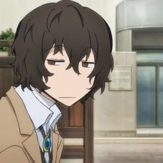 🥡 Osamu Dazai Bungou Stray Dogs Аниме, Осаму Дадзай, Bungou Stray Dogs, Персонаж, Фан-арт whatsapp sticker