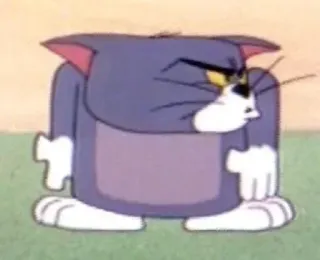 😒 Tom Cat Tom and Jerry Tom, Gato, Desenho animado, Tom e Jerry, Quadrado, Bravo, Engraçado telegram sticker