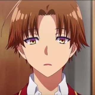 🔗 Ayanokoji Kiyotaka Classroom of the Elite Anime, Schule, Schüler, Ausdruckslos, Ernst whatsapp sticker