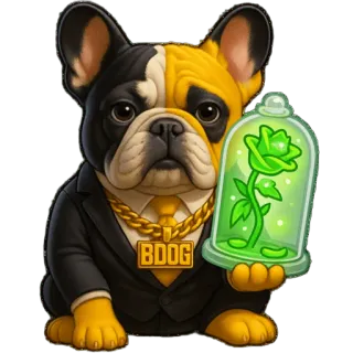 🎁 BDOG Hund, Französische Bulldogge, Tier, Haustier, Cartoon, Süß, Aufkleber telegram sticker