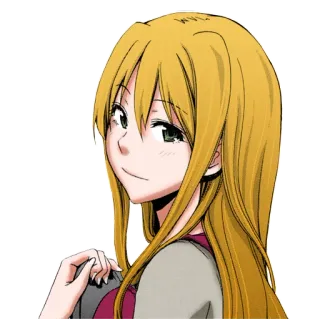 🙂 аниме, манга, мультфильм, девушка, женщина, улыбается telegram sticker