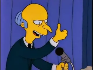👍 Mr. Burns The Simpsons 번즈, 심슨 가족, 만화, 엄지 척 telegram sticker