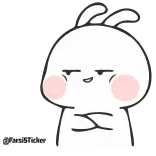 😏 TaroSticker зайчик, милый, наклейка, животное, кролик whatsapp sticker