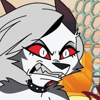 😠 Loona Helluva Boss 地獄犬, アニメ, ヘルヴァボス, ルーナ, カートゥーン telegram sticker