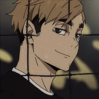 🍯 Aran Ojiro Haikyuu!! Anime, Haikyuu, Aran Ojiro, Postać, Sport telegram sticker