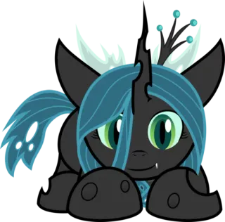 😊 Queen Chrysalis My Little Pony Rainha Chrysalis, My Little Pony, Desenho animado, Pônei, Monstro, Changeling telegram sticker