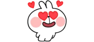 😍 うさぎ, 愛, ハート, 漫画, かわいい telegram sticker