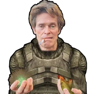 🤒 Half Life naukowiec, papieros, zbroja, gra, Half-Life, Willem Dafoe telegram sticker