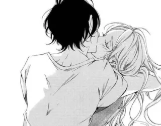 🖤 アニメ, キス, 恋愛, 漫画, カップル telegram sticker