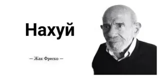 🌟 Jacque Fresco Нахуй оскорбительная лексика, русский, жак фреско, мем, стикер telegram sticker