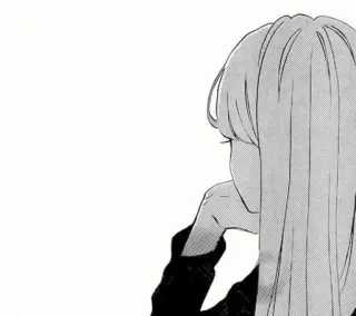 🌟 anime, cô gái, manga, tóc dài telegram sticker