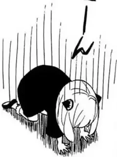 😰 Anya Forger Spy x Family Anya Forger, Spy x Family, anime, mangá, fofo, kawaii, desenho animado telegram sticker