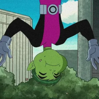 🐍 Beast Boy Teen Titans cartone animato, supereroe, Beast Boy, Teen Titans, animato, personaggio telegram sticker
