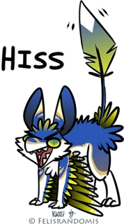 🤬 HISS 動物, ファンタジー, 生き物, 漫画, かわいい, ステッカー telegram sticker