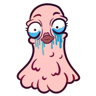 😭 Desenho animado, Engraçado, Chorando, Personagem, Bolha, Sticker telegram sticker