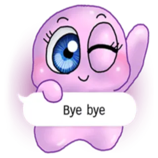 ✋ Bye bye Dessin animé, Signe de la main, Mignon, Au revoir, Kawaii, Salutation telegram sticker