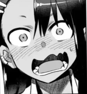 😳 Nagatoro Don't Toy with Me, Miss Nagatoro Anime, Manga, Nagatoro, Reakcja, Twarz, Wyraz telegram sticker