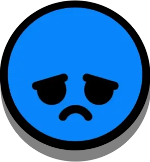 😔 sad, emoji, blue, feeling, depression telegram sticker